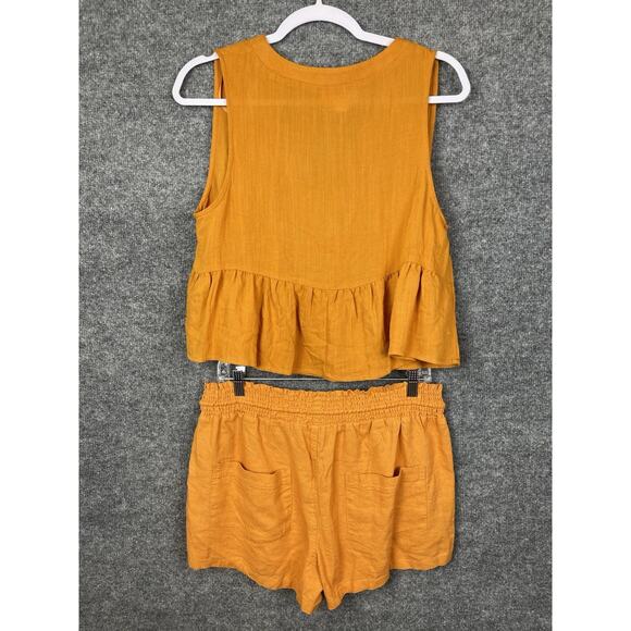 Loveriche Top & Short Set Size L 100% Rayon Burnt Orange Light Weight - Picture 6 of 9